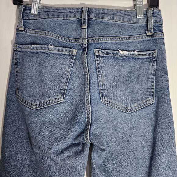 Zara Women's Cropped Jeans Raw Hem Sz 2 - Picture 5 of 6